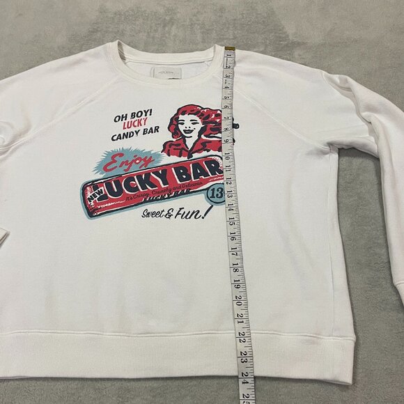 Vintage Lucky Brand White Sweatshirt Size Large - Picture 9 of 11